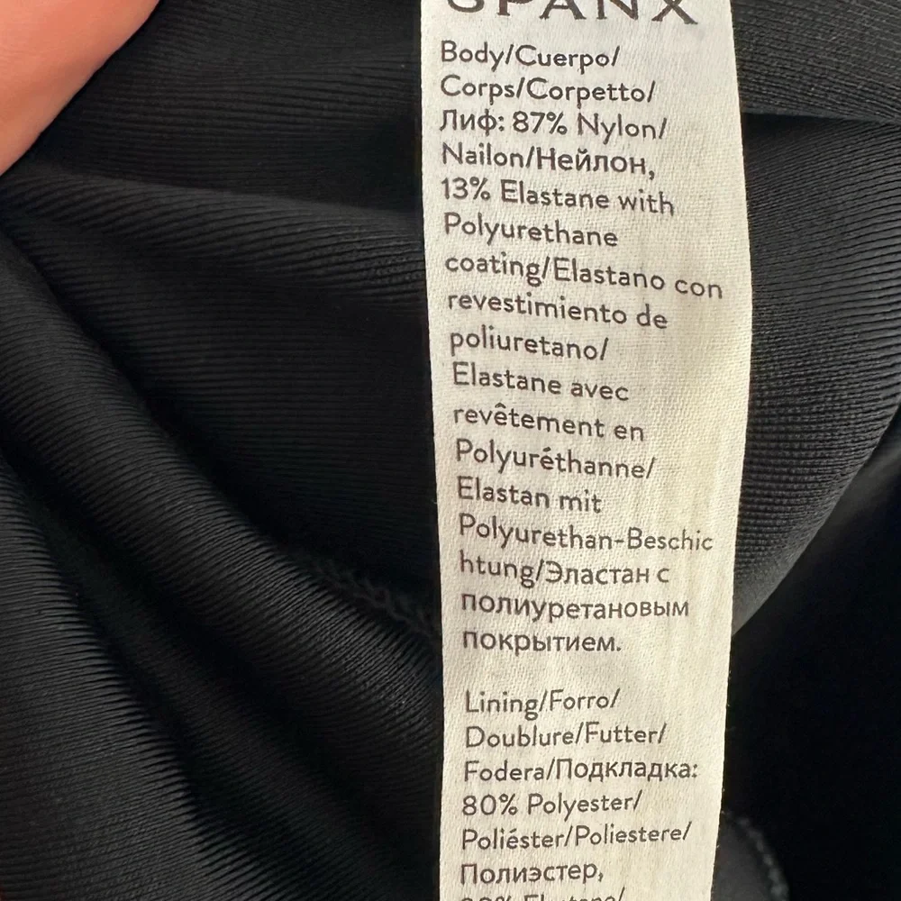 Spanx Black Faux Leather Moto Leggings Size Small